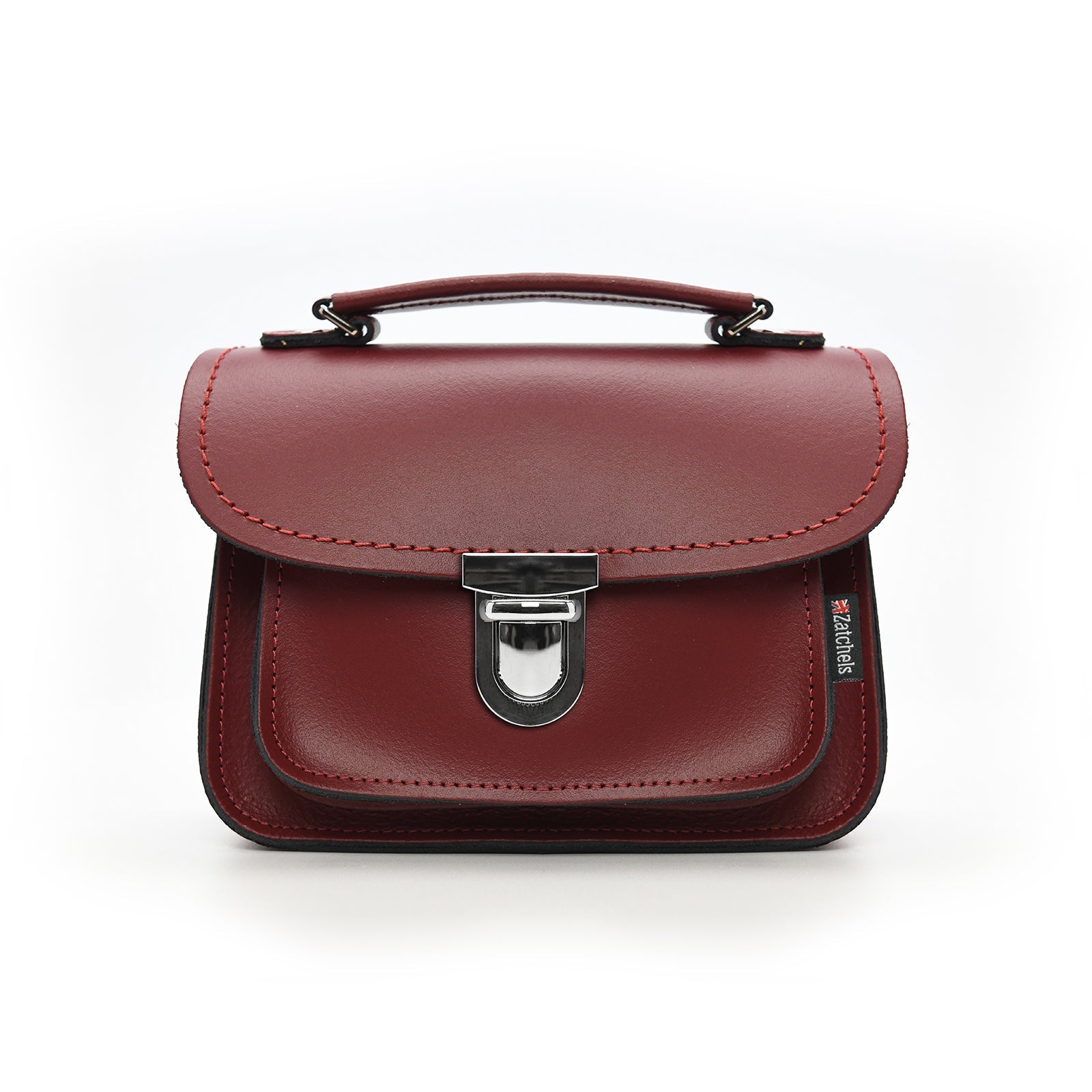 Oxblood leather briefcase on sale