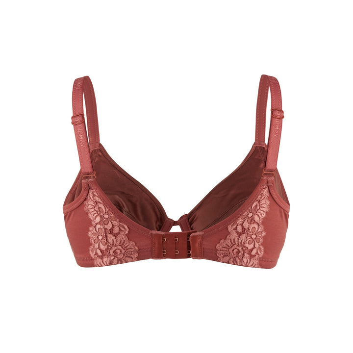 Rosie - Silk & Organic Cotton Lace Full Cup Wireless Bra-2