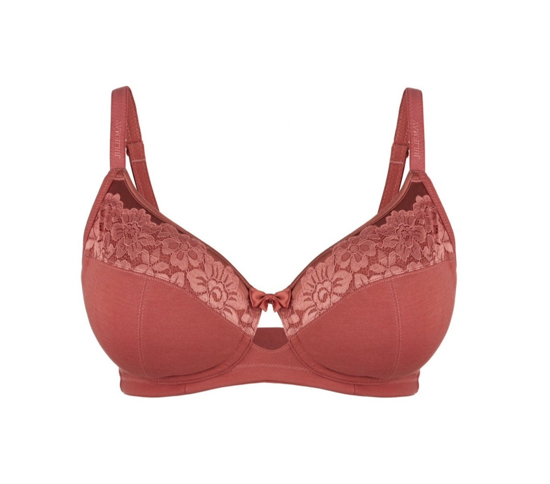 Rosie - Silk & Organic Cotton Lace Full Cup Wireless Bra-0