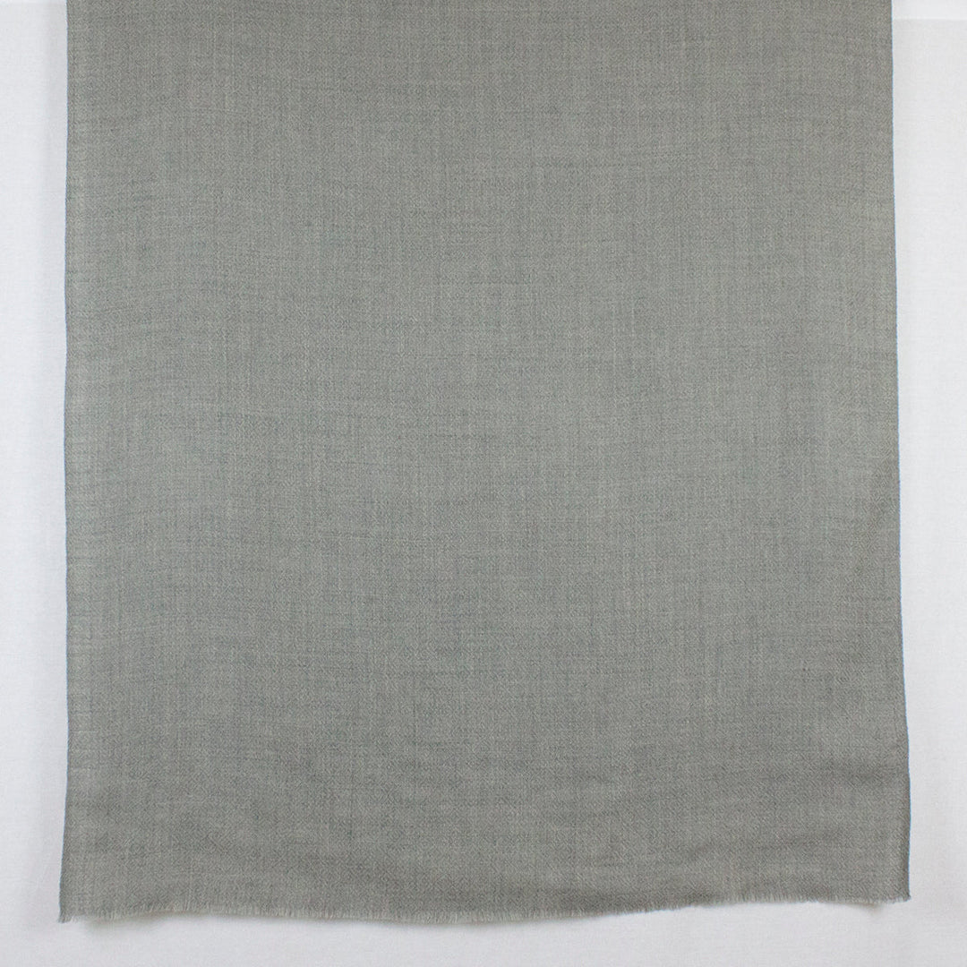 Diamond Weave Merino Wool Scarf - Ice Grey-4