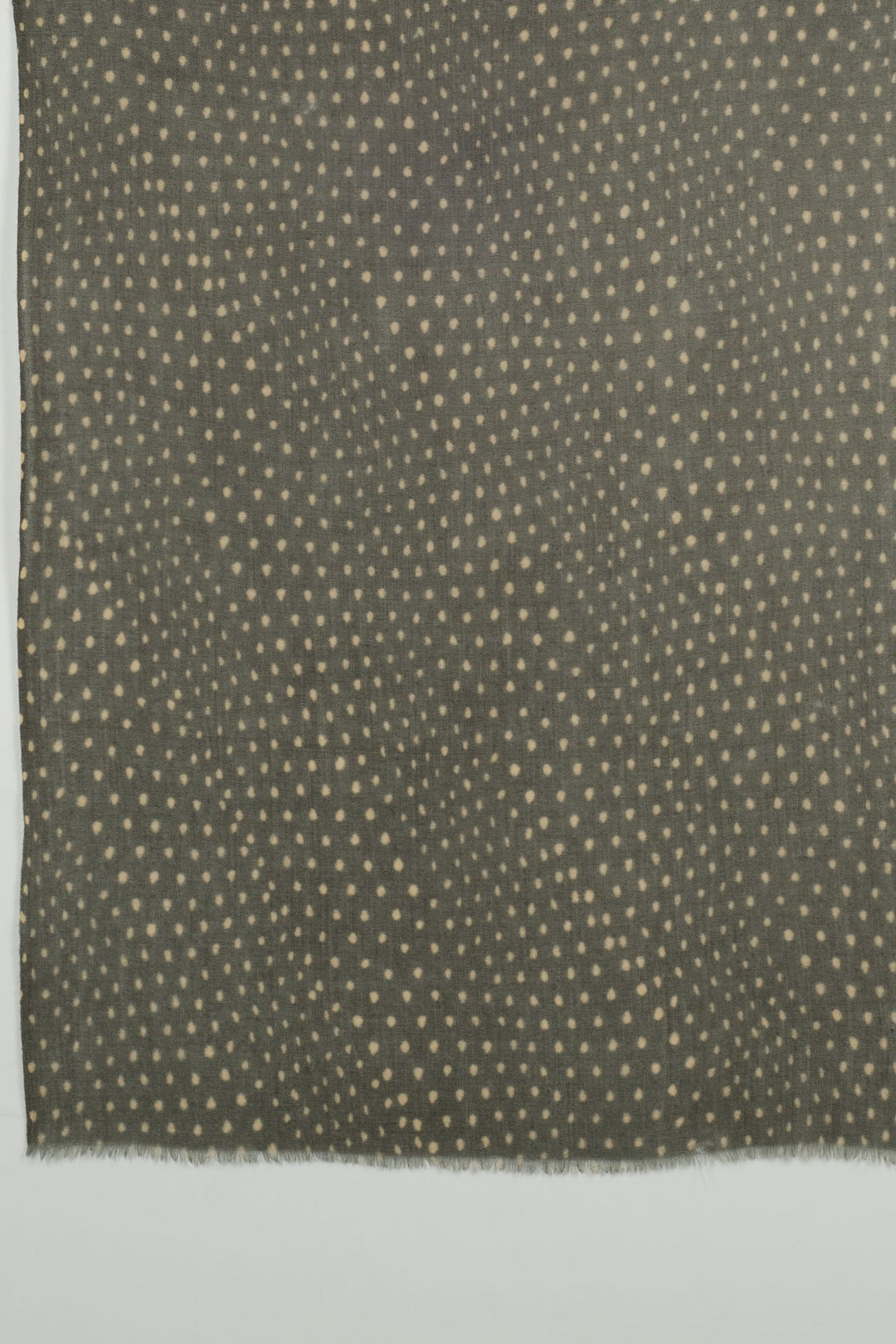 Polka Dots Illusion Merino Wool Scarf - Green-1