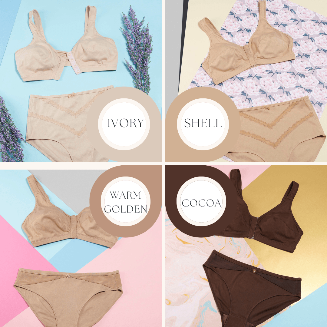 Shell - Full Cup Front Closure Silk & Organic Cotton Wireless Bra-3