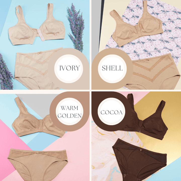 Shell - Full Cup Front Closure Silk & Organic Cotton Wireless Bra-3