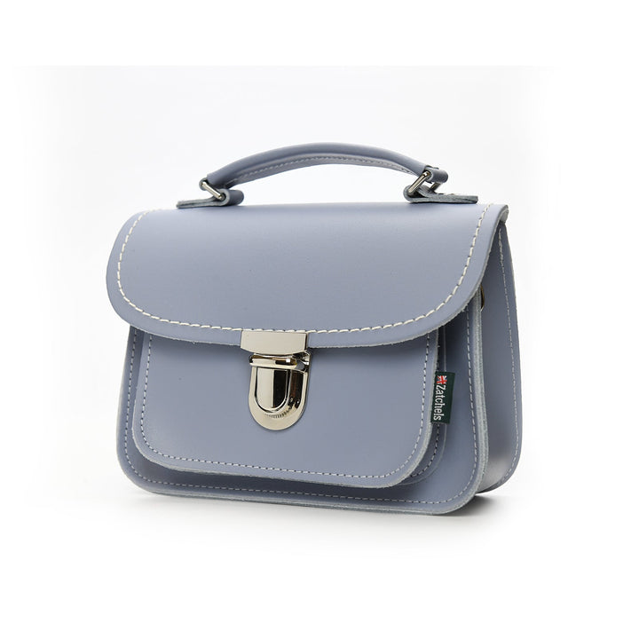 Luna Handmade Leather Bag - Lilac Grey-1