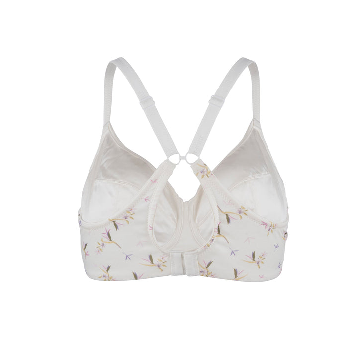 Ditsy Floral - Silk & Organic Cotton Smooth T-Shirt Wireless Bra-1