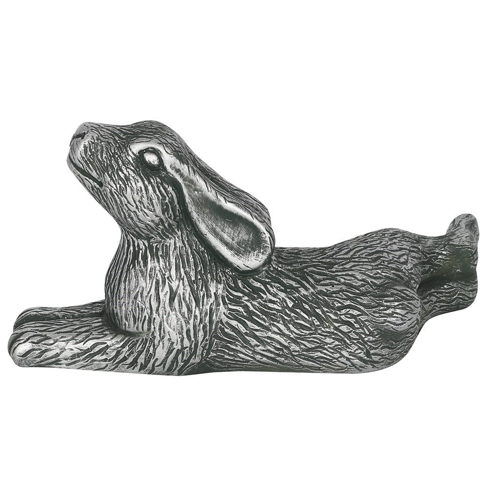 Silver Terracotta Hare Garden Ornament-1