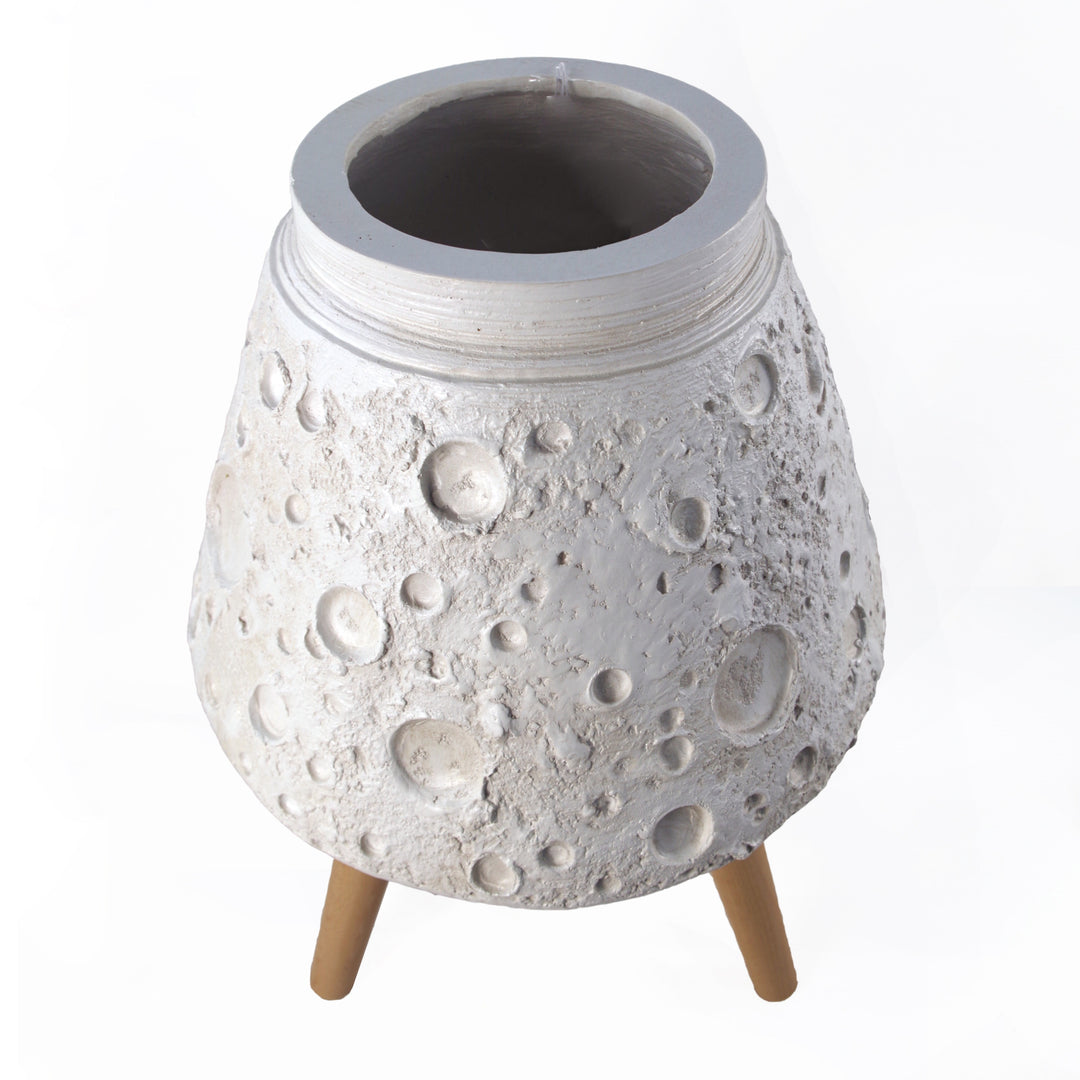 Moon White Planter with Stand-2