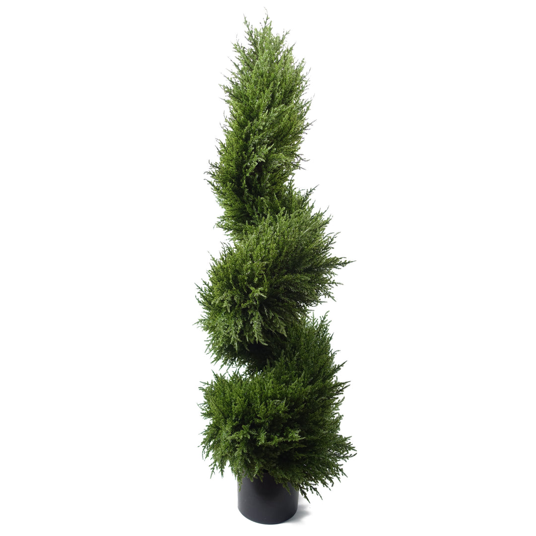 120cm Sprial Cypress Artificial Tree UV Resistant Outdoor-0