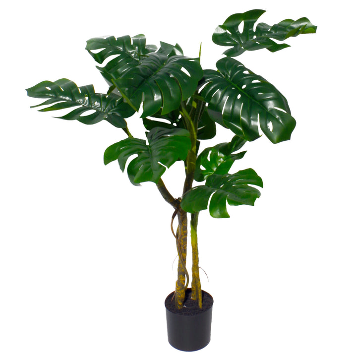 120cm Artificial Twisted Stem Monstera Plant-0