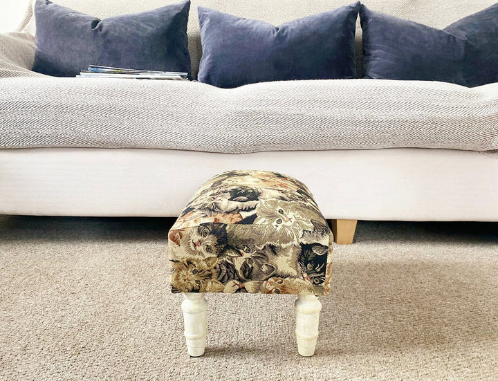 Cat Fabric Footstool with Drawer-3