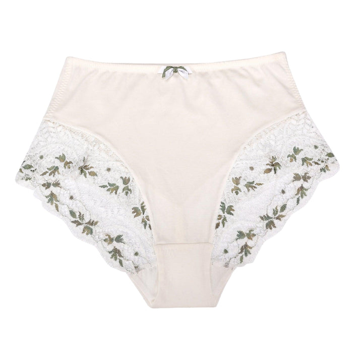 Nova - High Waisted Silk & Organic Cotton Full Brief-0