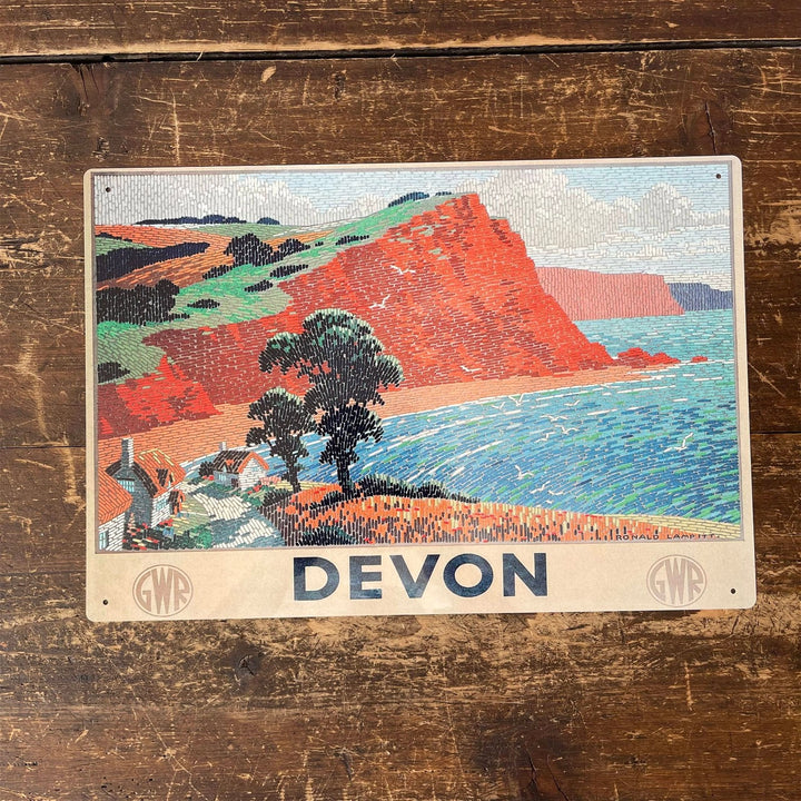 Vintage Metal Sign - Great Western Railway, Devon-2