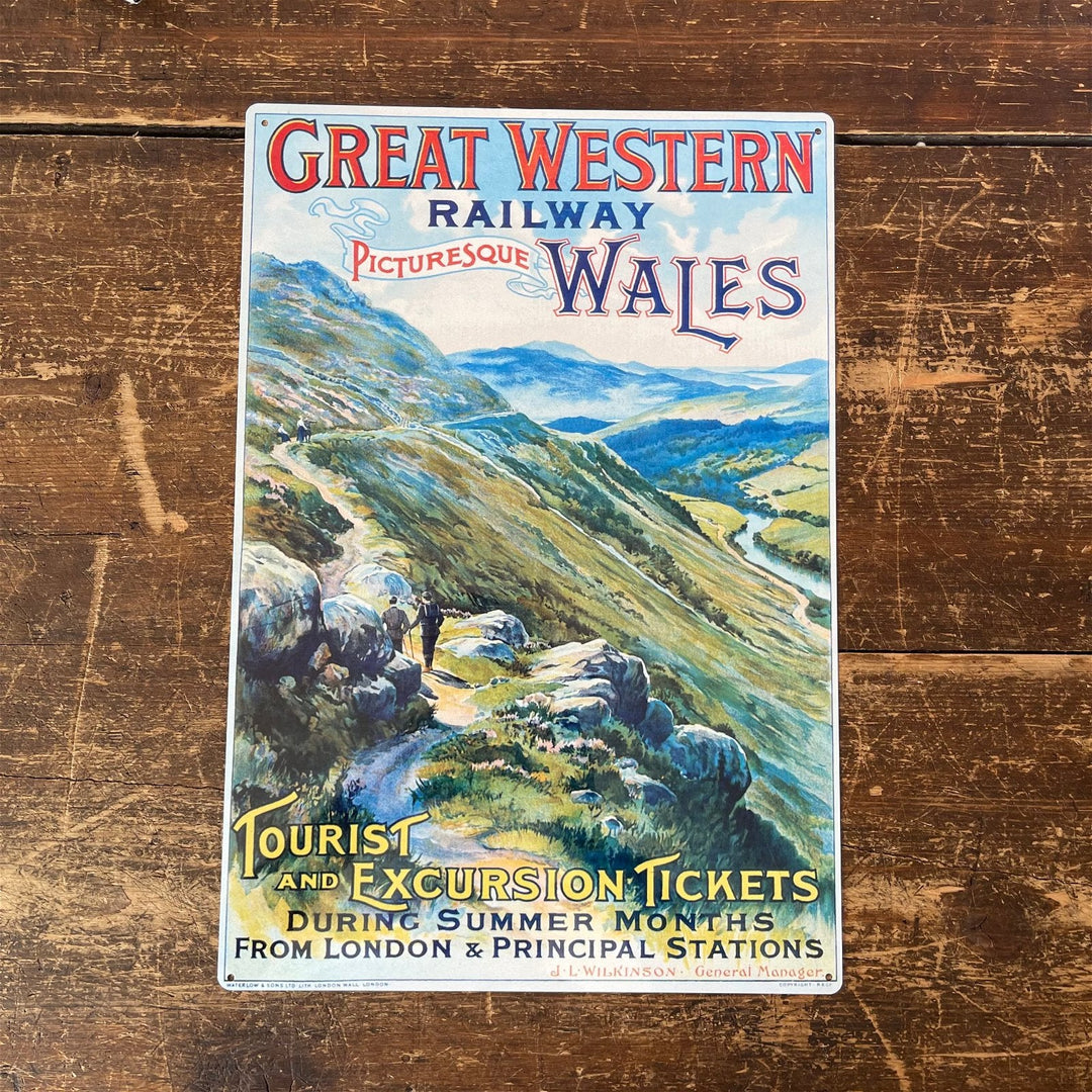 Vintage Metal Sign - British Railways Retro Advertising, Great Western Wales-2