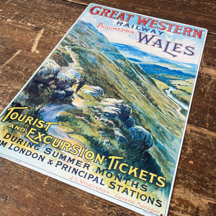 Vintage Metal Sign - British Railways Retro Advertising, Great Western Wales-1