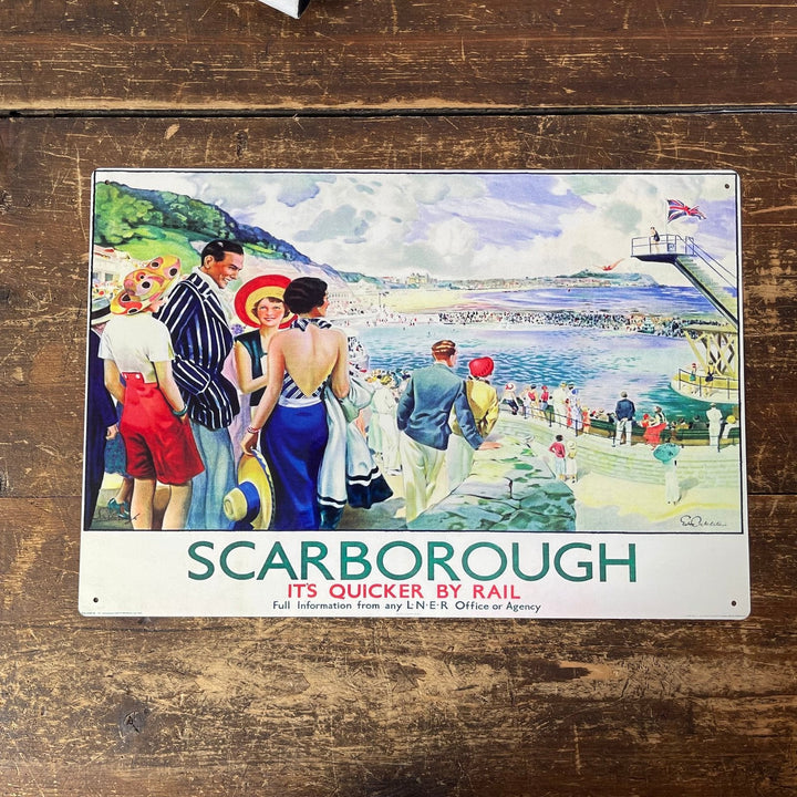 Vintage Metal Sign - British Railways Retro Advertising, Scarborough-2