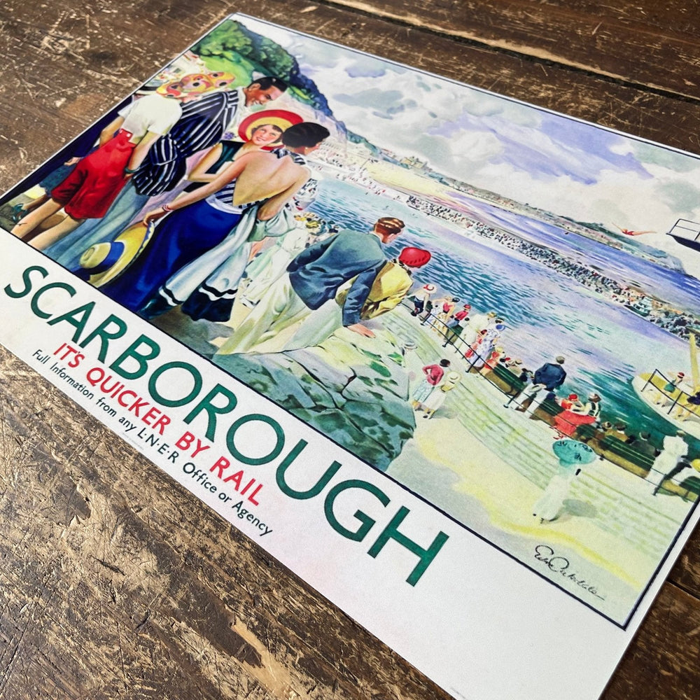 Vintage Metal Sign - British Railways Retro Advertising, Scarborough-1