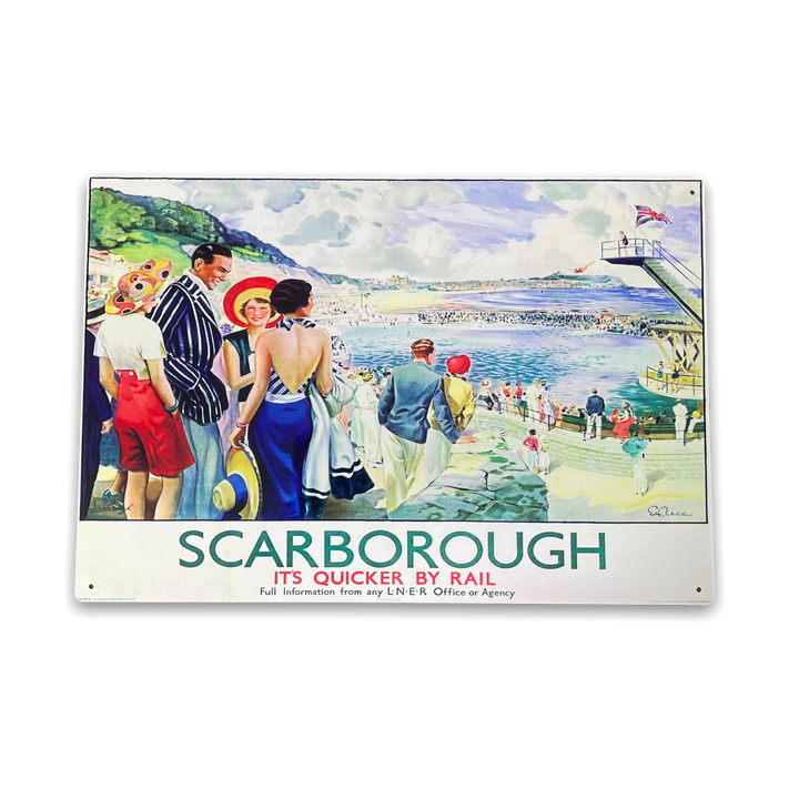 Vintage Metal Sign - British Railways Retro Advertising, Scarborough-0