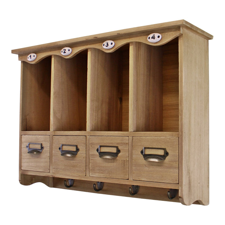 Wooden Wall Hanging Storage Unit-3