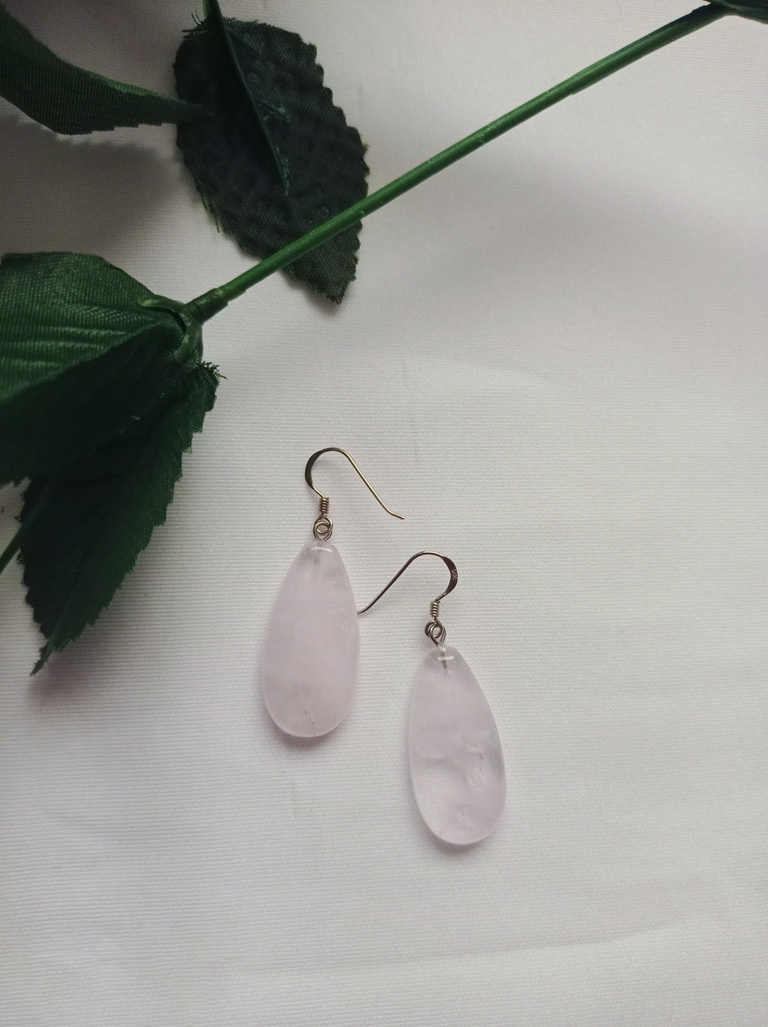 Rose Quartz Sterling Silver Earrings, Rose Quartz Earrings, Rose Quartz Drop Earrings | by nlanlaVictory-1