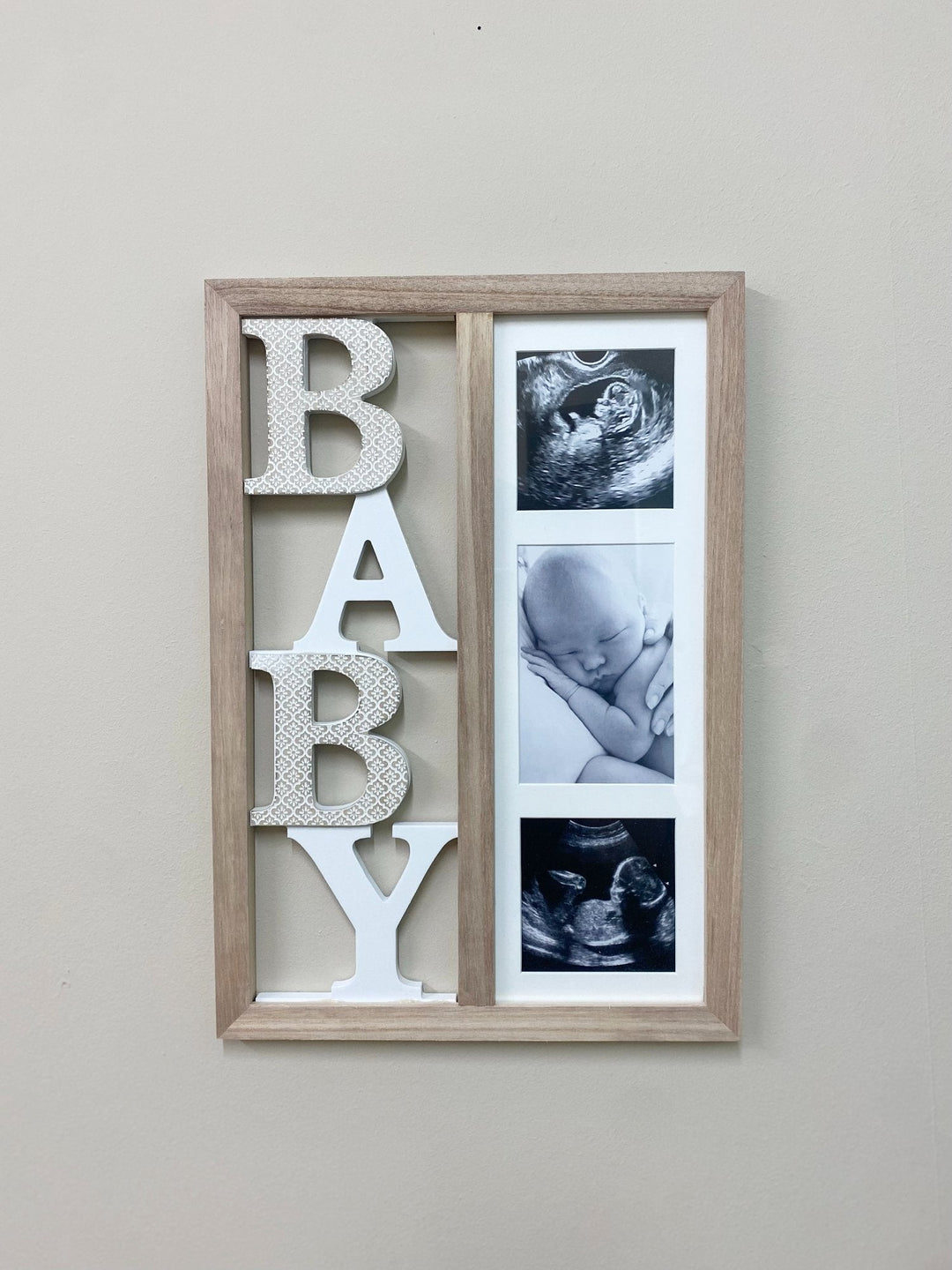 Baby Three Photograph Wooden Frame 43cm-3