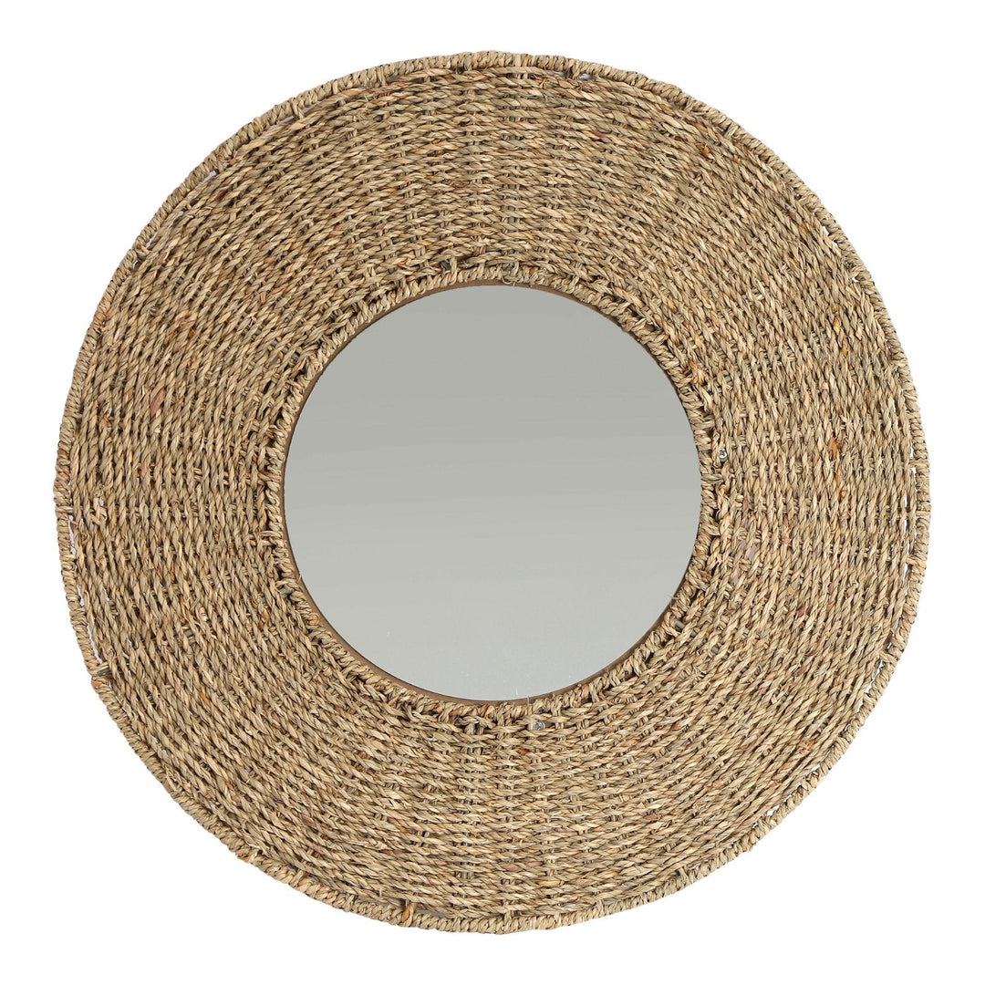 Natural Seagrass Mirror 50cm-0