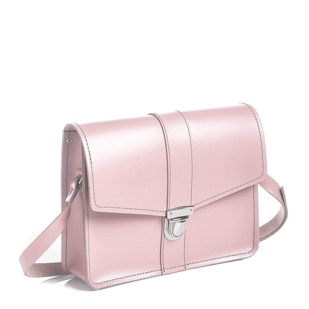 Leather Shoulder Bag - Rose Quartz-1