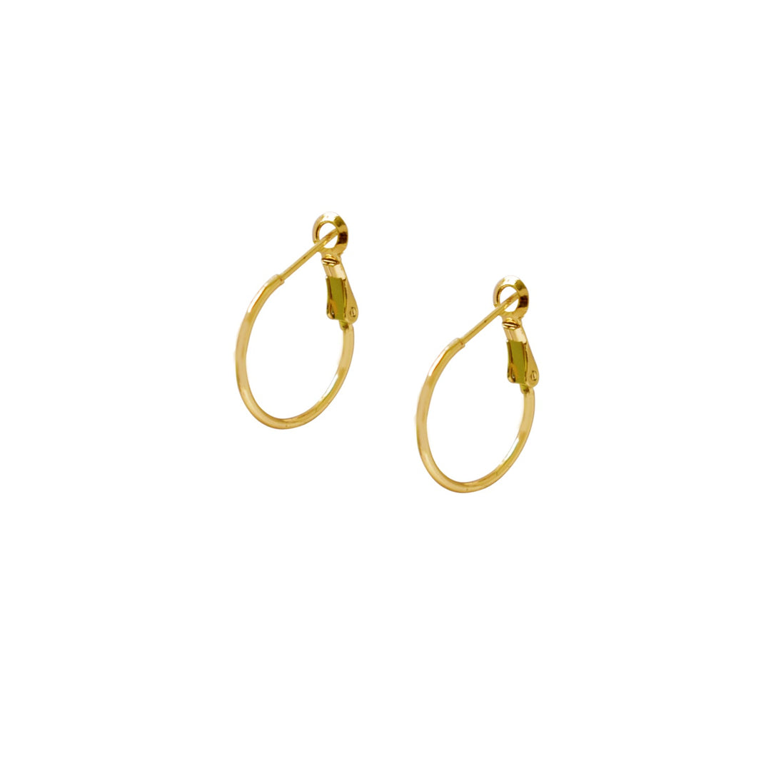 Gold Thin Hoop Leverback minimalist earrings | by Ifemi Jewels-2