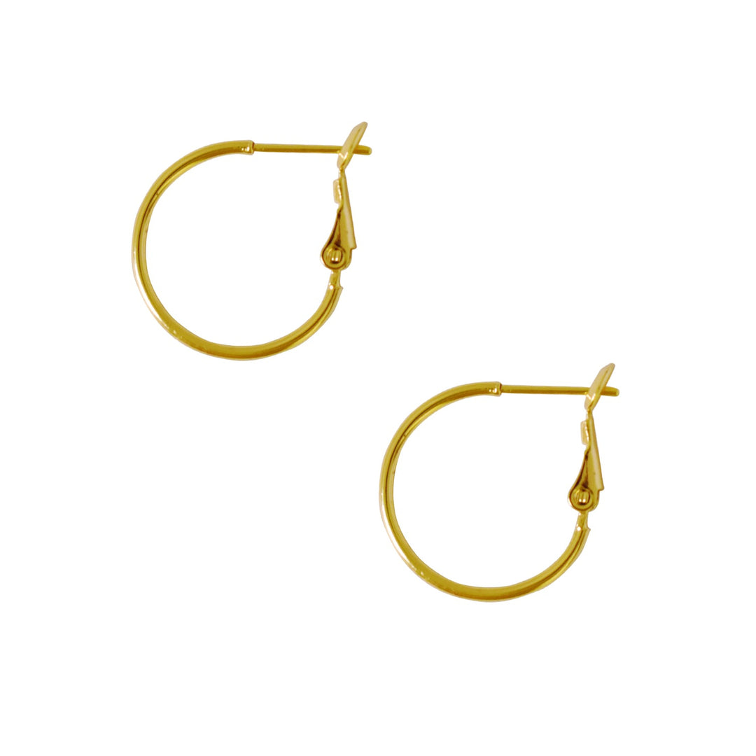 Gold Thin Hoop Leverback minimalist earrings | by Ifemi Jewels-0