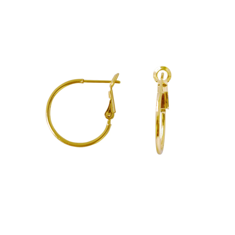 Gold Thin Hoop Leverback minimalist earrings | by Ifemi Jewels-1