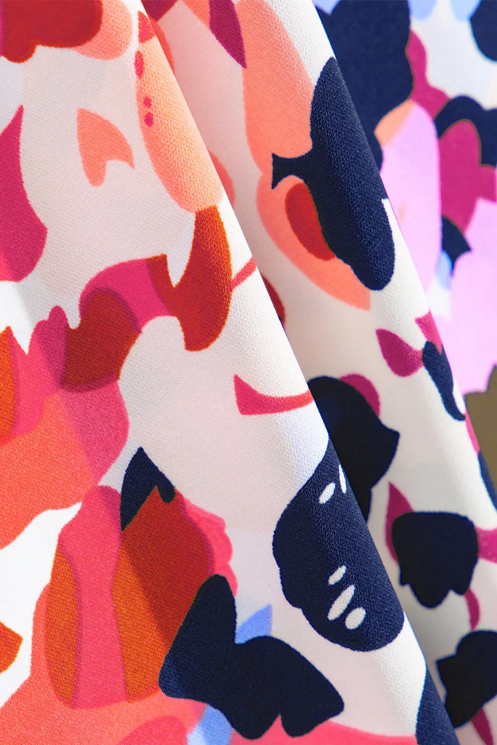 Abstract Floral Ruffled Maxi Skirt-9