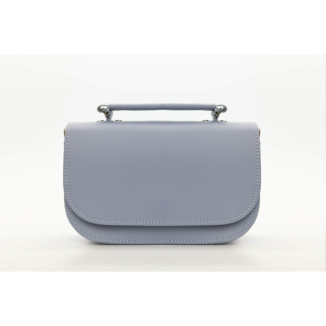 Aura Handmade Leather Bag - Lilac Grey-0