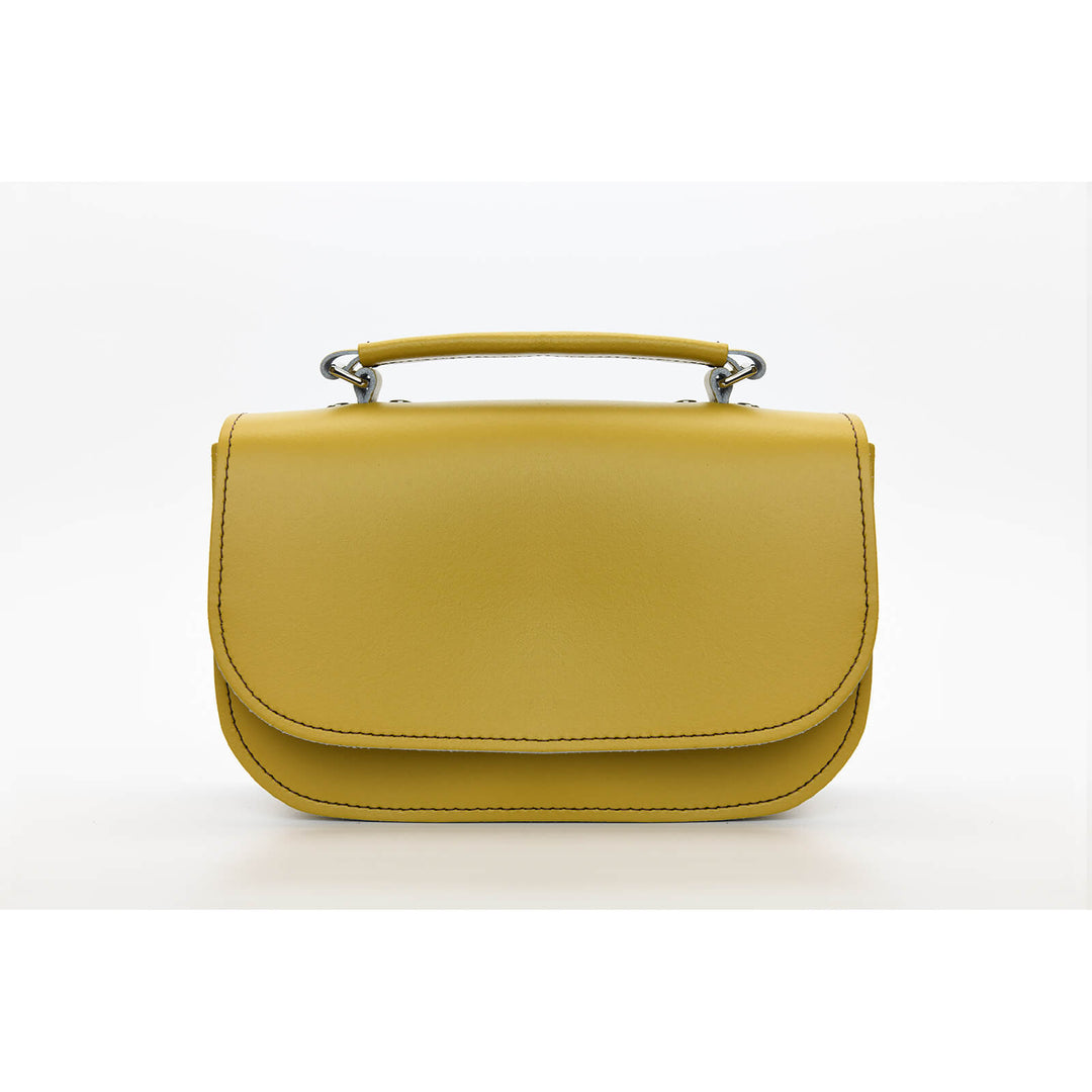 Aura Handmade Leather Bag - Yellow Ochre-0