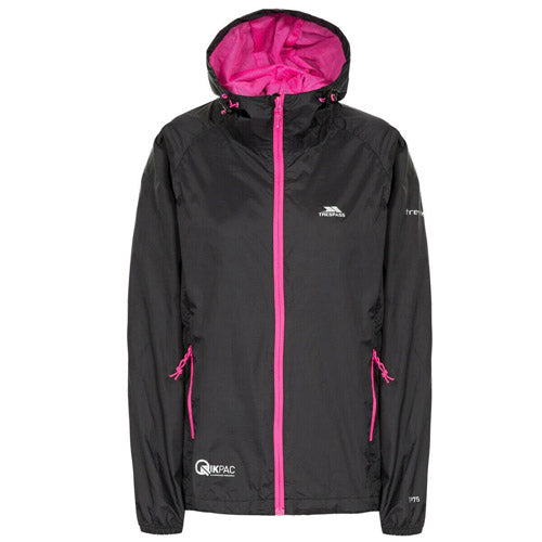 Trespass Qikpac Ladies Waterproof Hooded Jacket - Clearance-2