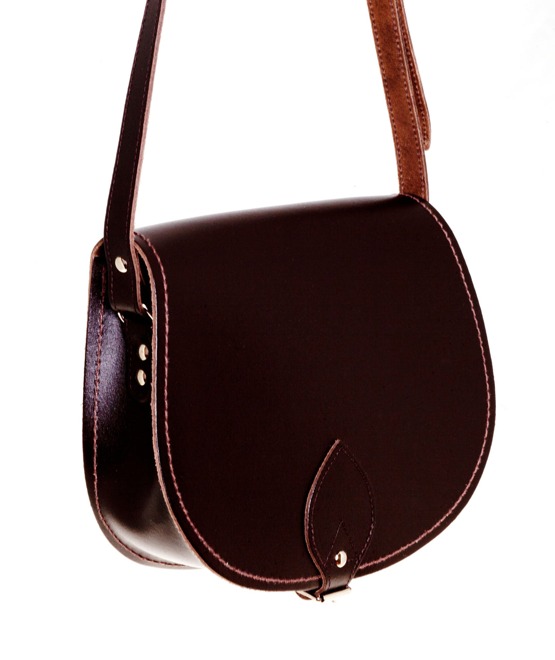 Handmade Leather Saddle Bag - Dark Brown-1