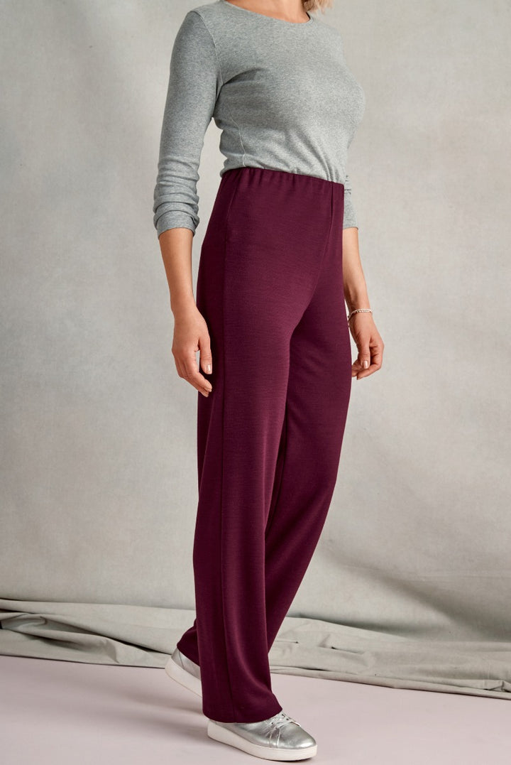Luxury Wool Mix Trousers - Grape