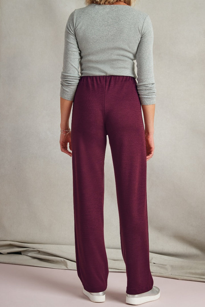 Luxury Wool Mix Trousers - Grape