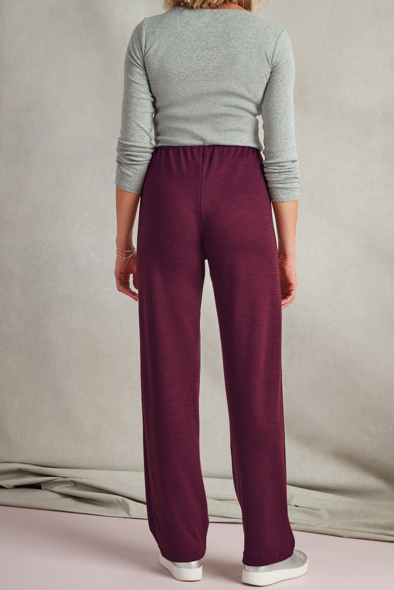 Luxury Wool Mix Trousers - Grape