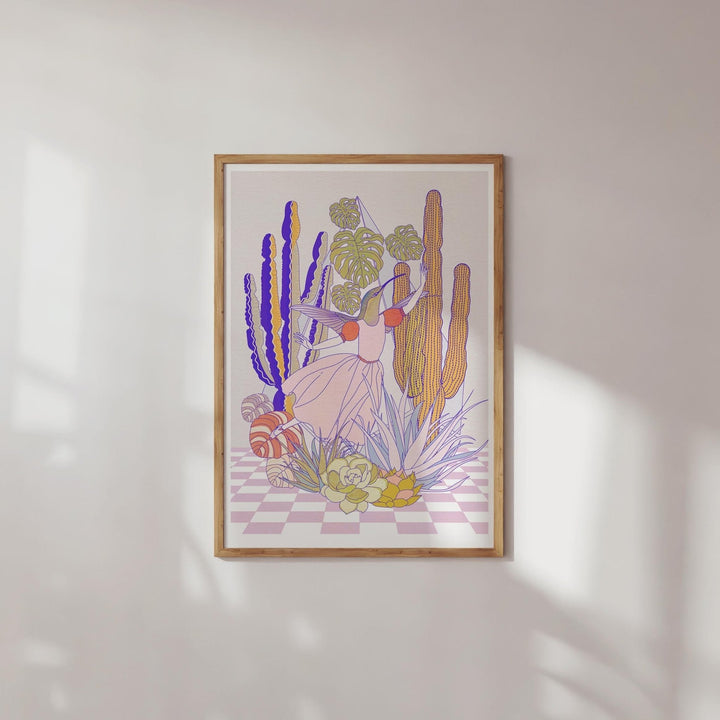 'Hummingbird Terrarium' Art Print-0