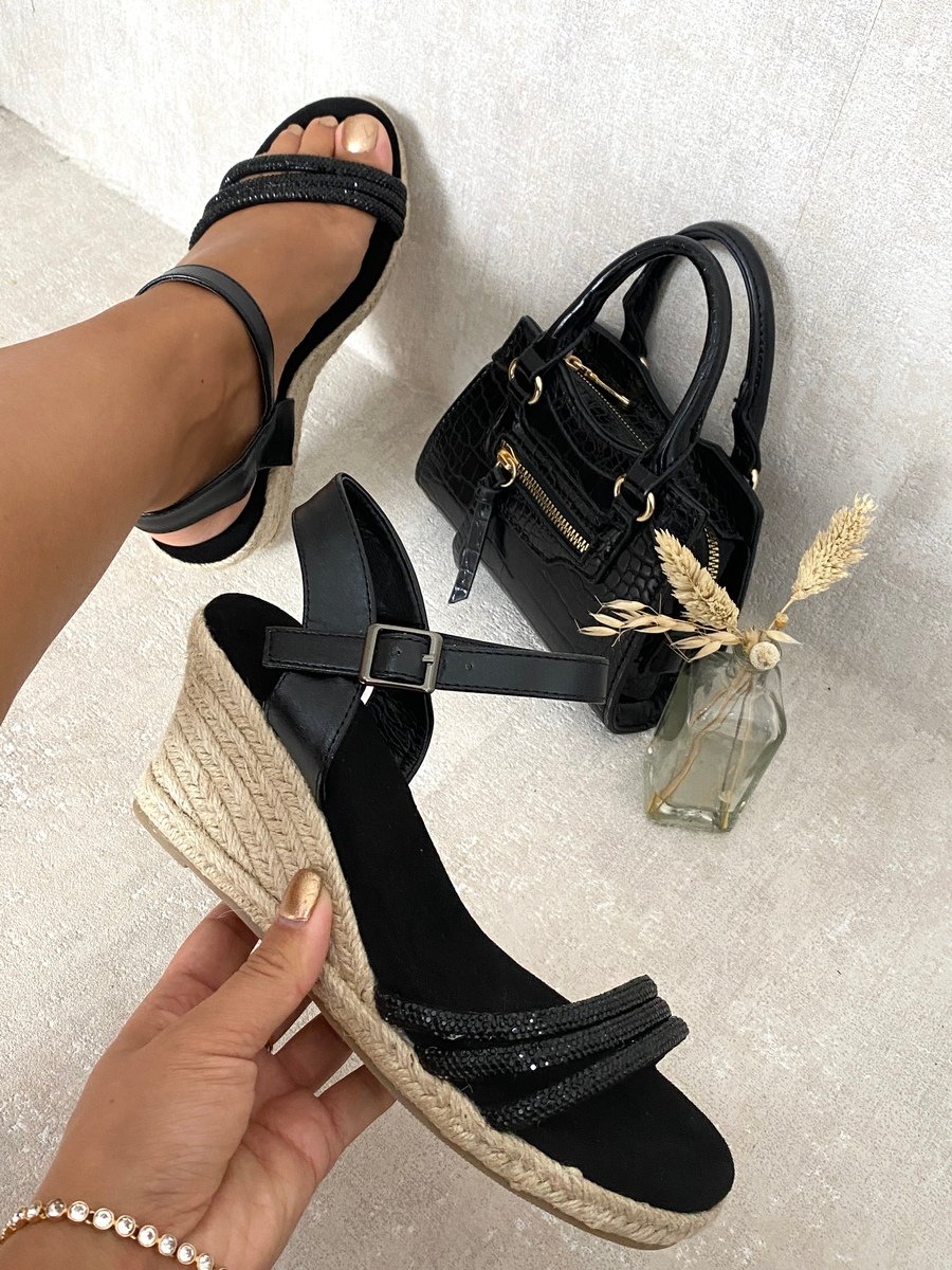 Strappy Wedge Heel Sandals-2