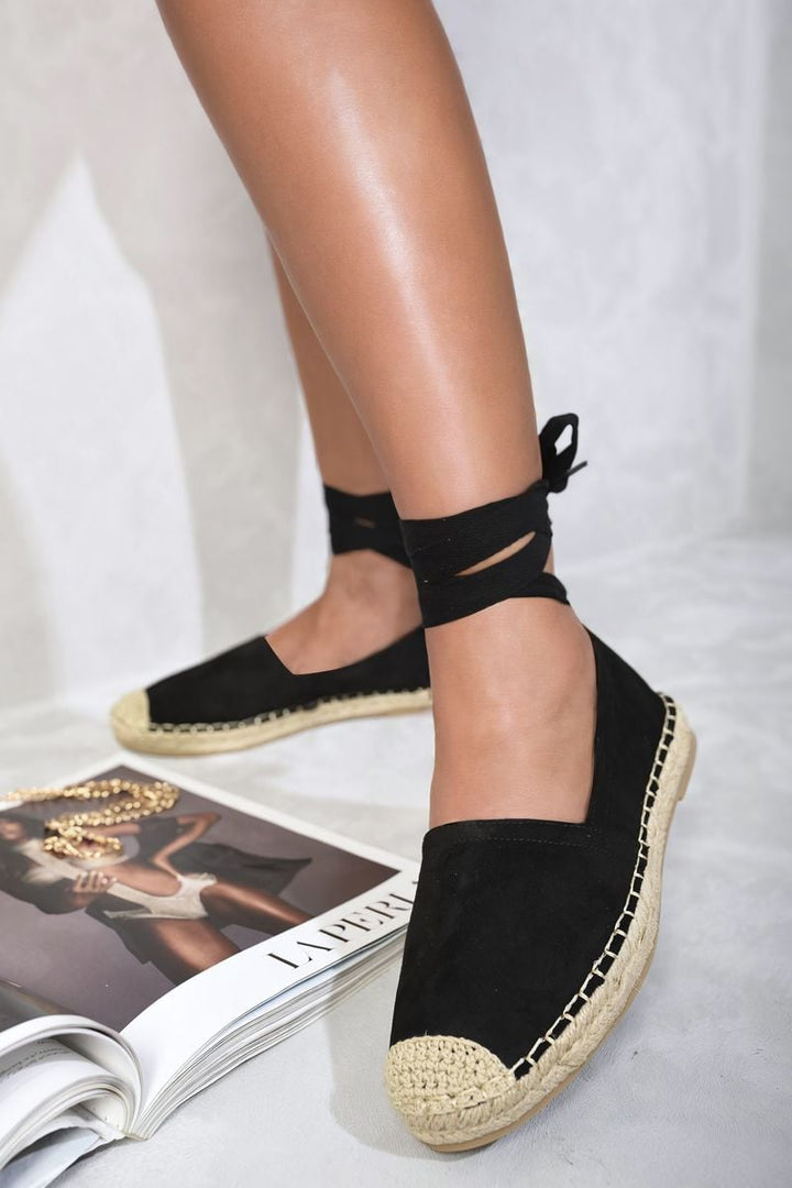 Tie Leg Espadrille Sandals-3