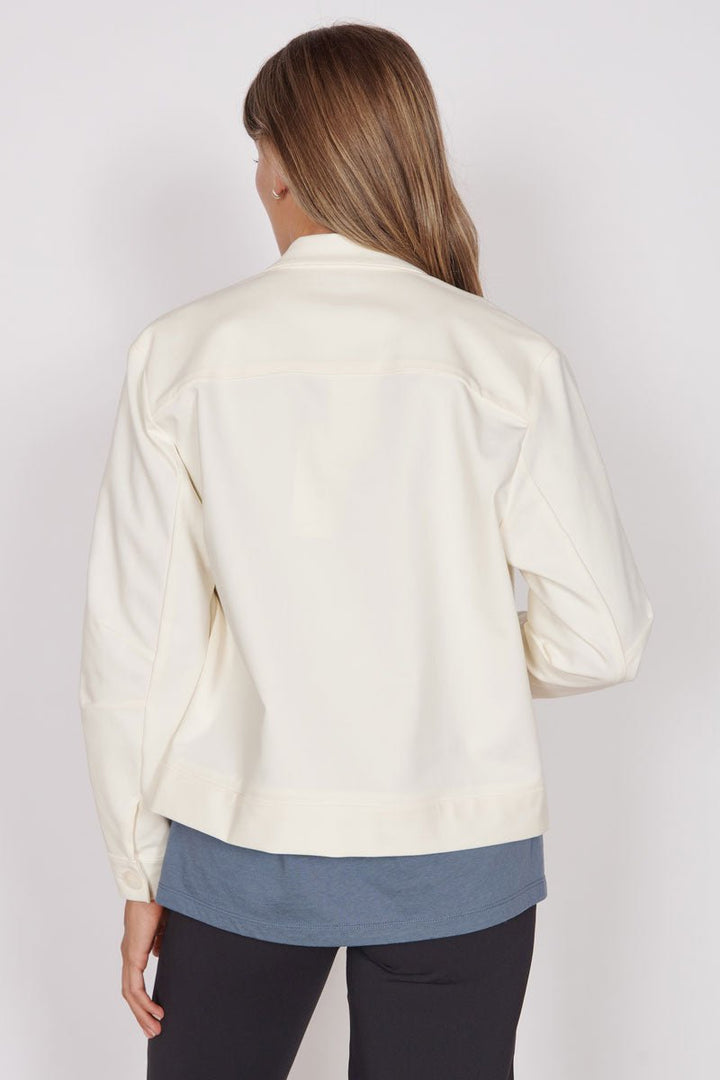 Gaia Cream Oversized Button Up Cropped Jacket-3