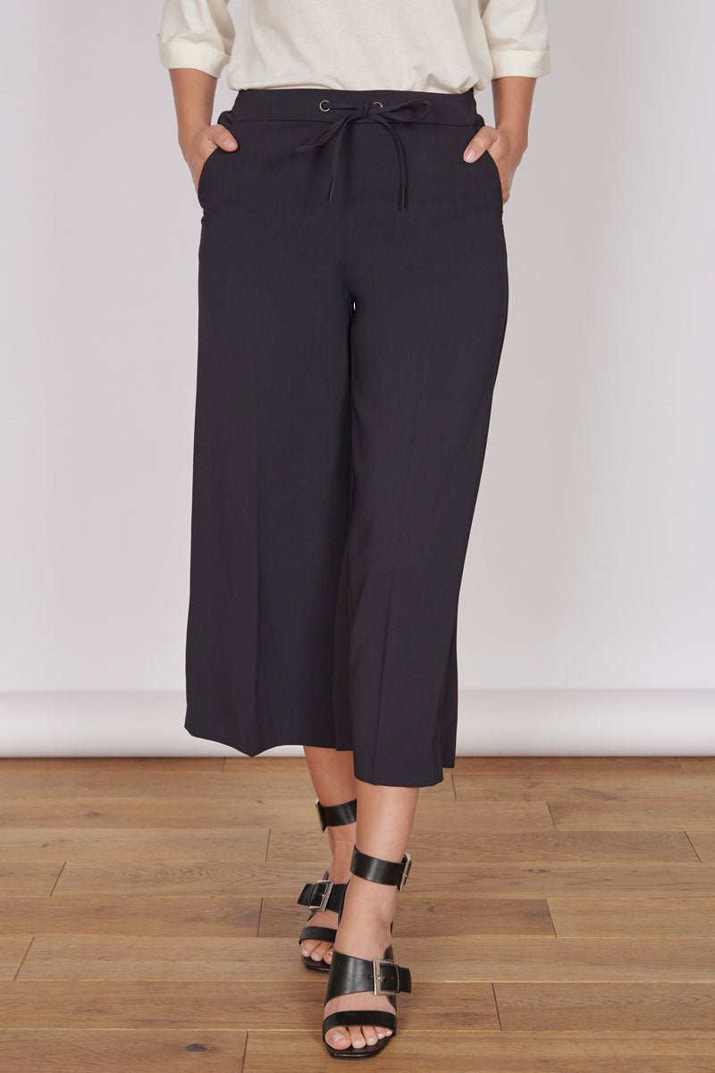 Grace Black Wide Leg Culottes-2