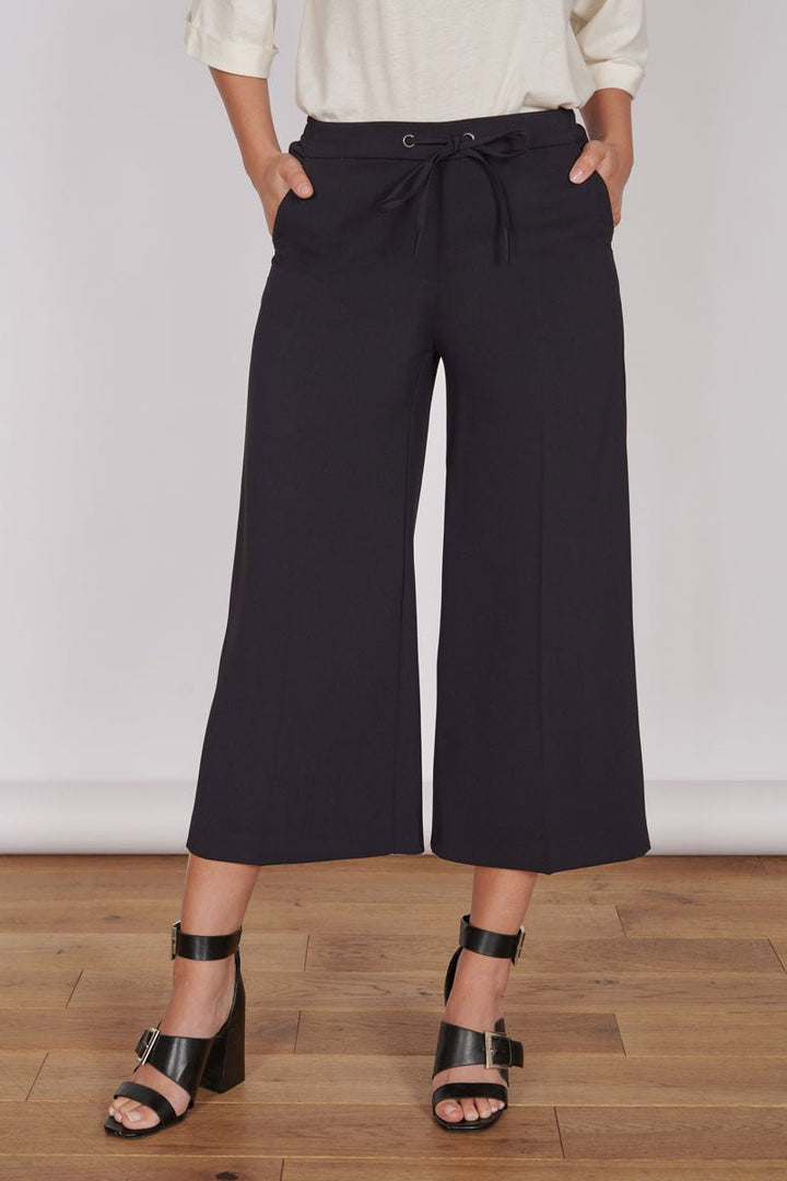 Grace Black Wide Leg Culottes-1