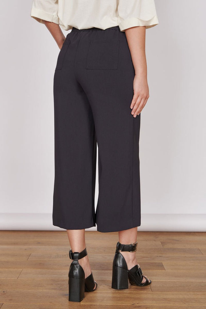 Grace Black Wide Leg Culottes-3