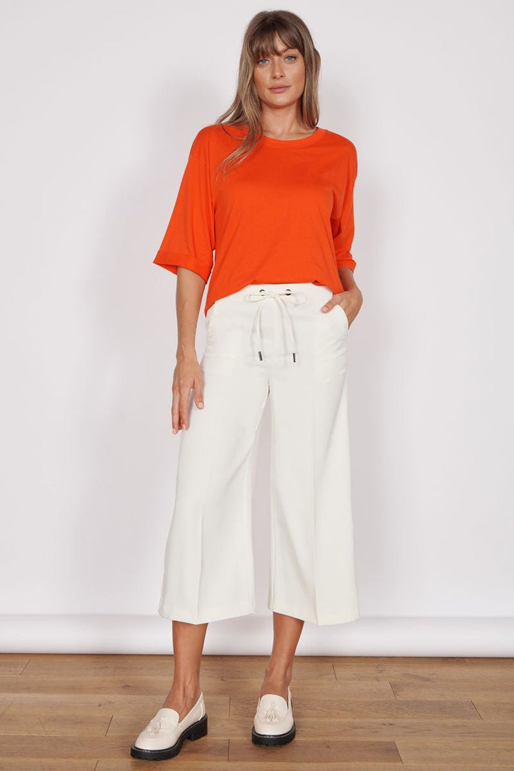 Grace Cream Wide Leg Culottes-1