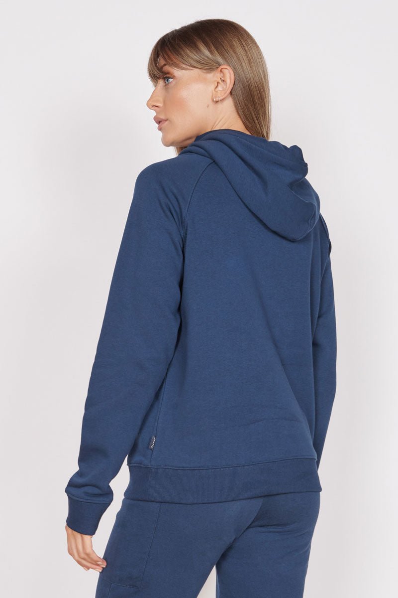 Lacey Navy Loungewear Cross Neck Hoodie-4