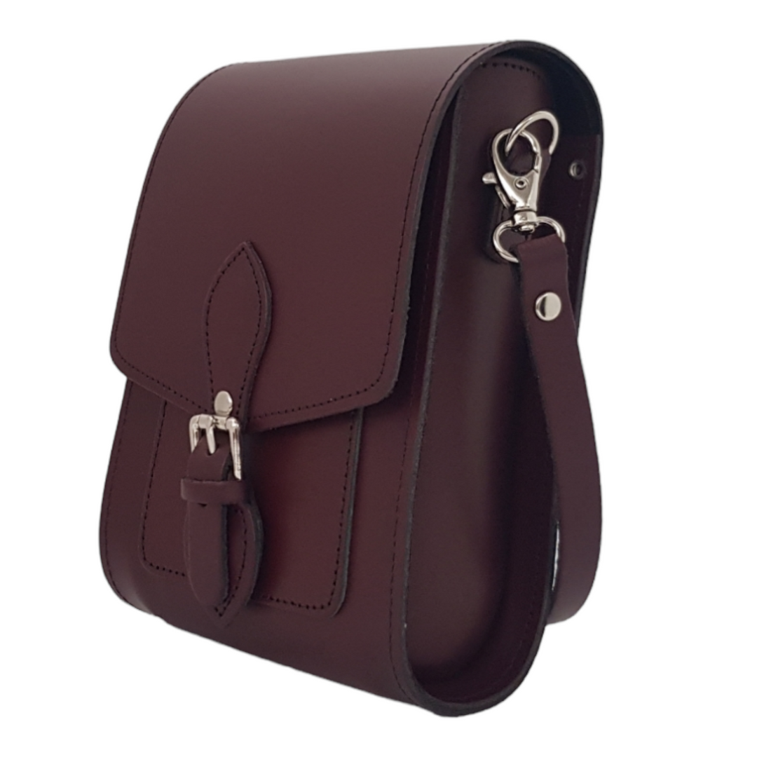 Handmade Leather Festival Phone Bag - Marsala Red-0