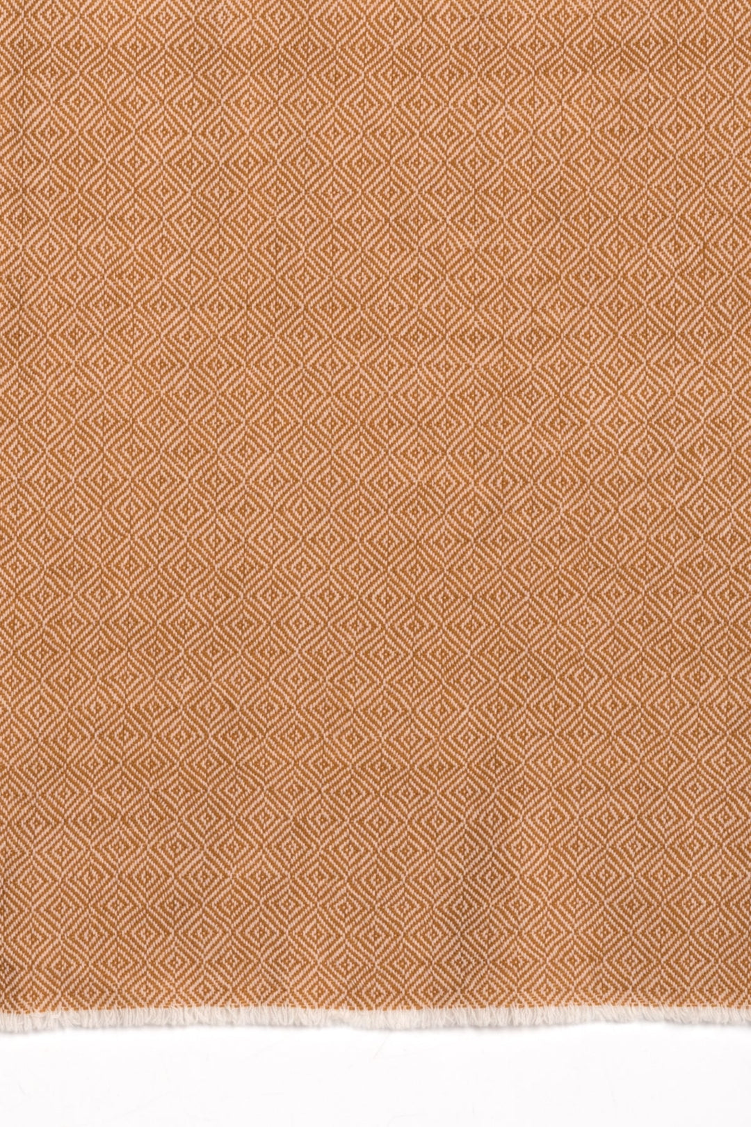 Diamond Weave Two Tone Woollen Scarf - Ochre-2