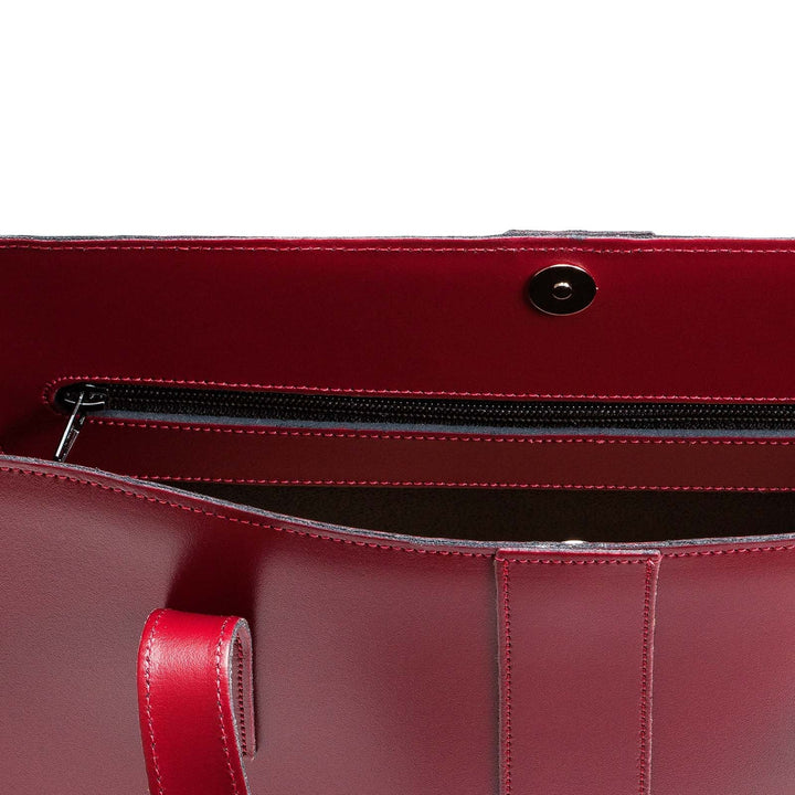 Handmade Leather Shopper - Oxblood-2