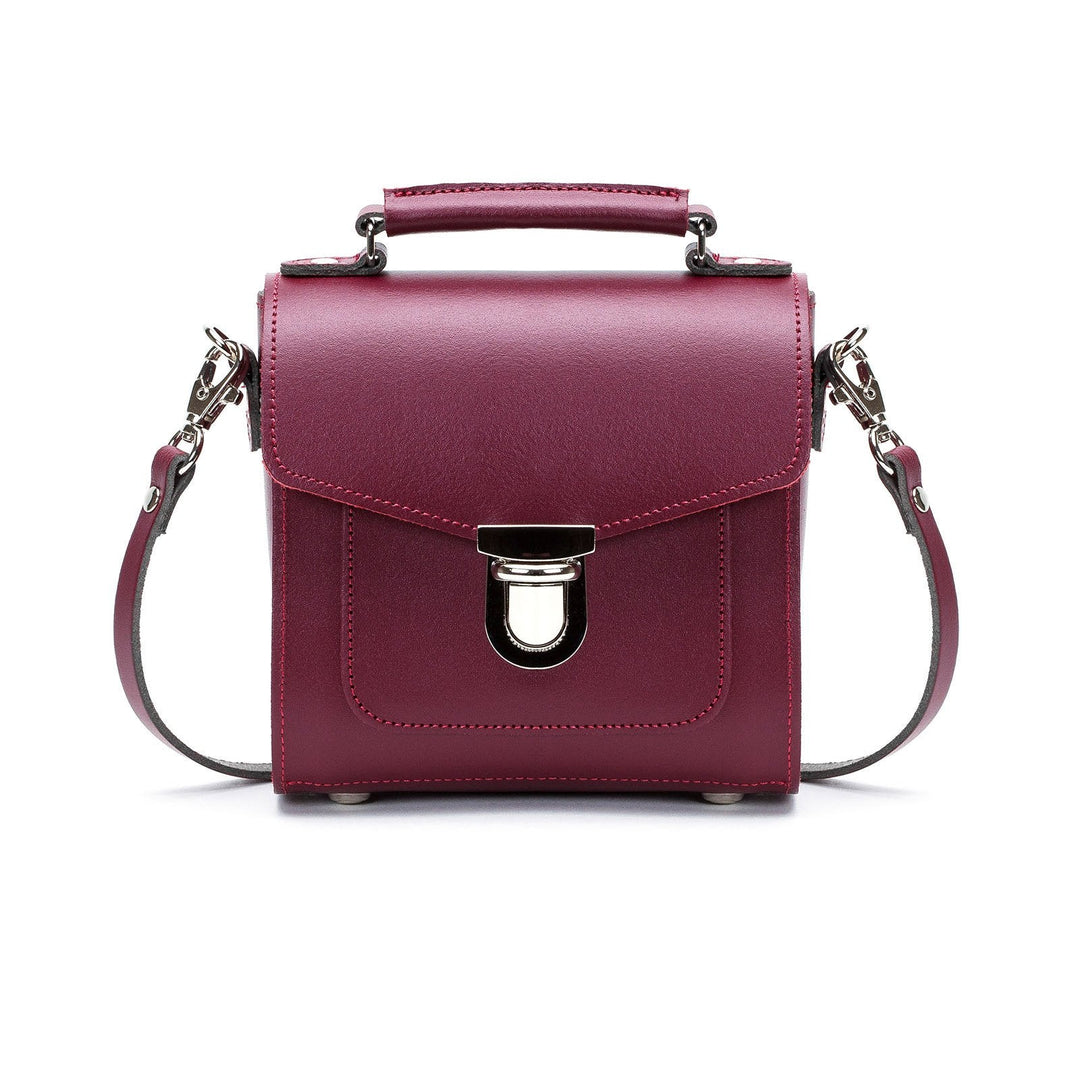 Handmade Leather Sugarcube Handbag - Oxblood-0